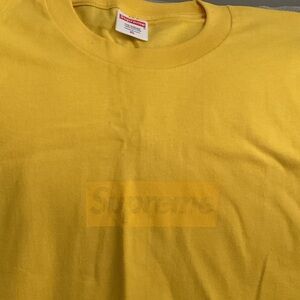 Supreme Yellow Short Sleeve Tee Vibrant Cotton Crew